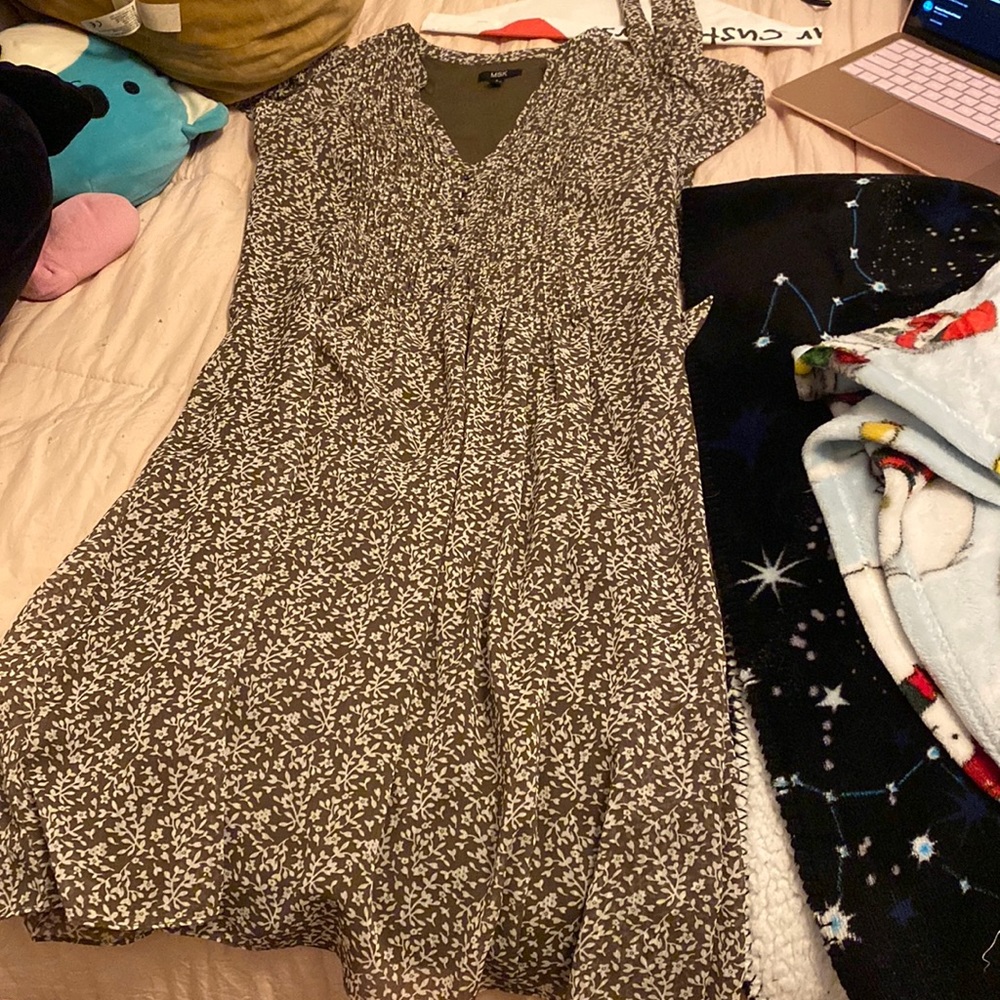 MSK brown dress with belt